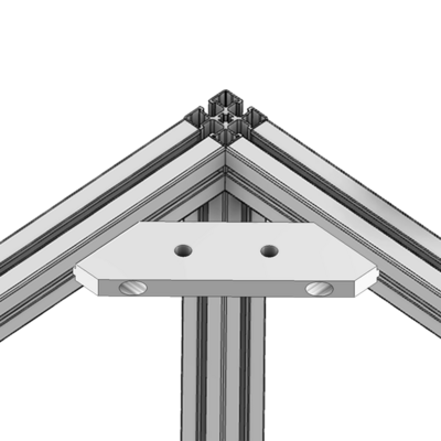 40-300-0 MODULAR SOLUTIONS INTERNAL ANGULAR REINFORCEMENT 18MM WIDE, MOUNTING HARDWARE NOT INCLUDED